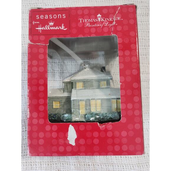 Hallmark Seasons Thomas Kinkade House Ornament NIB Painter of Light - Picture 2 of 3